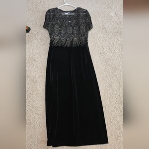 Elegant Black and Gold Women's Dress